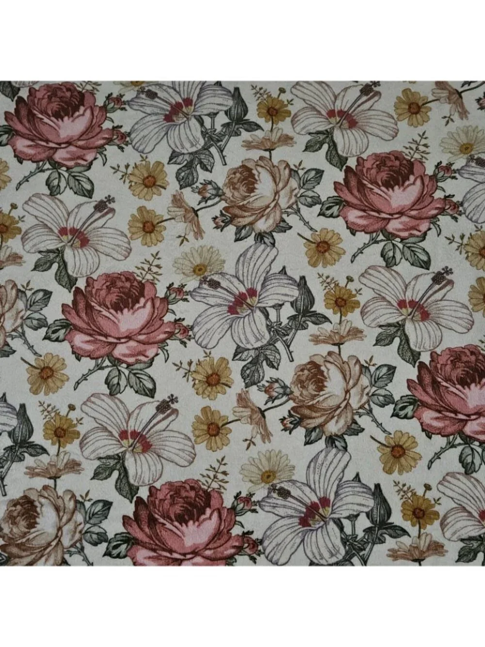 Pink Yellow Green Purple Floral Baby Blanket Fleece White Minky Dot 30x39